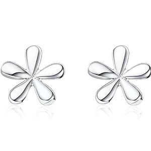 3 Pack Sterling Silver Hypoallergenic Small Tiny Stud Flower Earrings NWT
